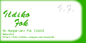 ildiko fok business card